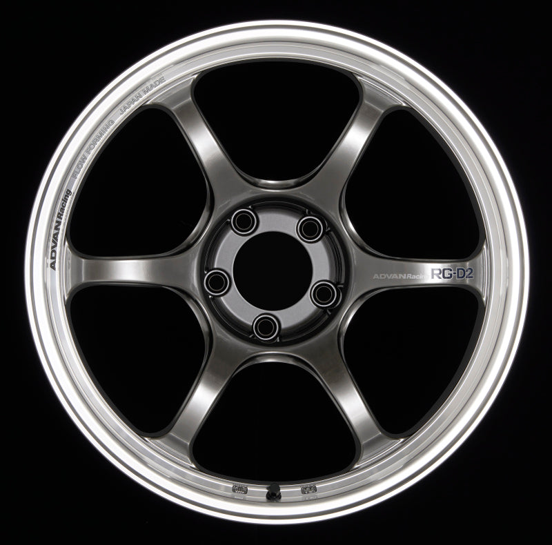 Advan RG-D2 16x8.0 +48 5-100 Machining &amp; Racing Hyper Black Wheel