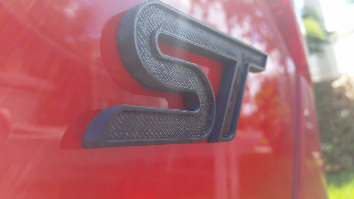 2013-2019+ Ford Focus / Ford Fiesta ST Emblem &quot;ST&quot; - Rear | Velossa Tech Design