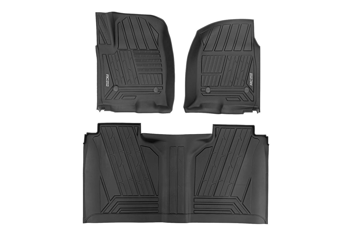 Flex-Fit Floor Mats | FR &amp; RR | FR Bucket | Crew | Chevy/GMC 1500/2500HD/3500HD (19-24)