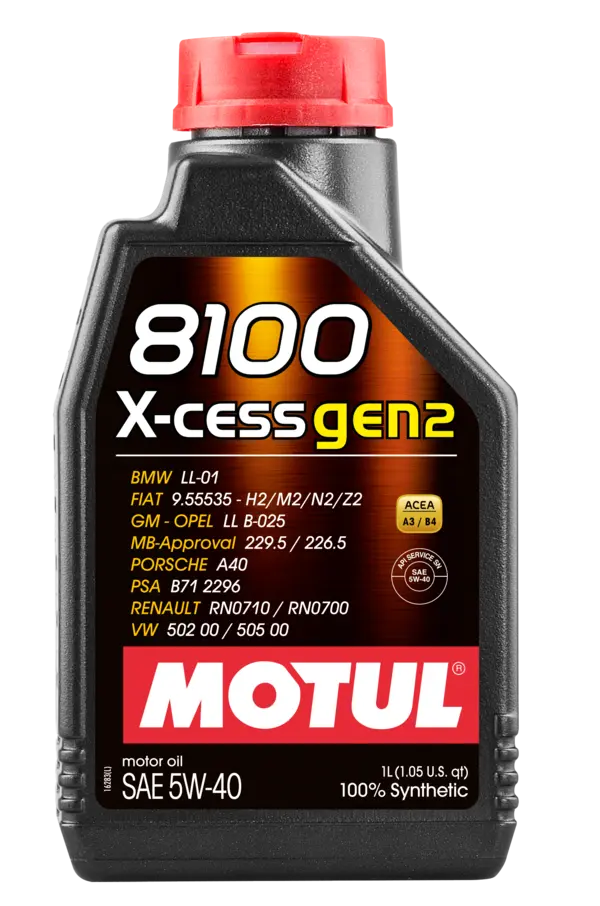 Motul 1L Synthetic Engine Oil 8100 5W40 X-CESS GEN2