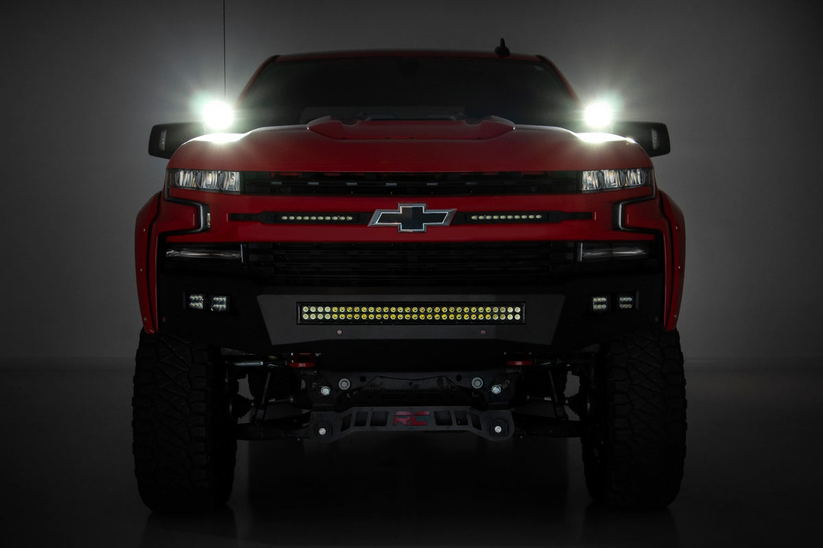 LED Light Kit | Ditch Mount | 2&quot; Spectrum Pair | Spot | Chevy Silverado 1500 (19-24)