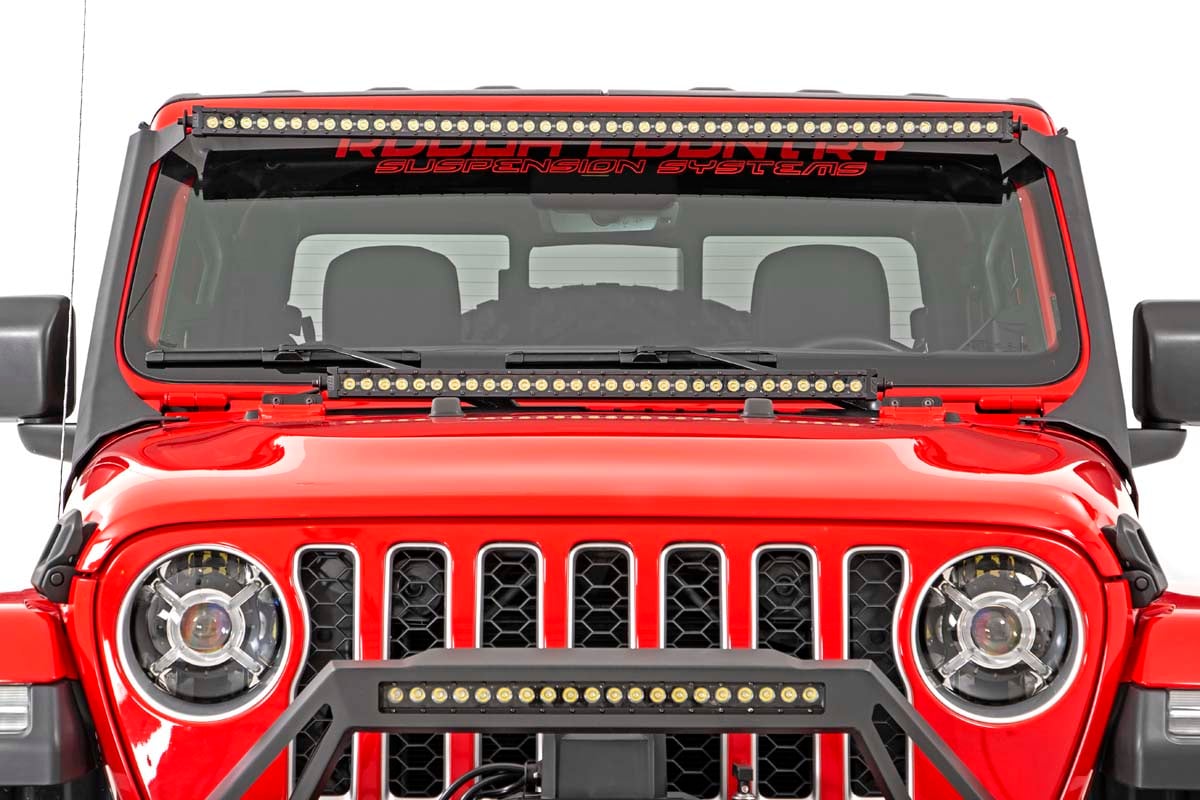 LED Light Kit | Windshield | 50&quot; Spectrum Dual Row | Jeep Gladiator JT/Wrangler JL (18-24)