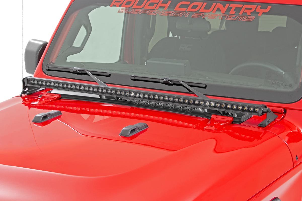 LED Light Kit | Cowl Mount | 50&quot; Spectrum Single Row | Jeep Gladiator JT/Wrangler JL (18-24)