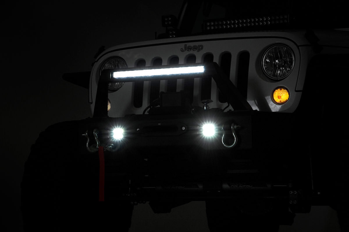 FR Bumper | Stubby | Hoop | BLK LED | Jeep Gladiator JT/Wrangler JK &amp; JL/Wrangler Unlimited 