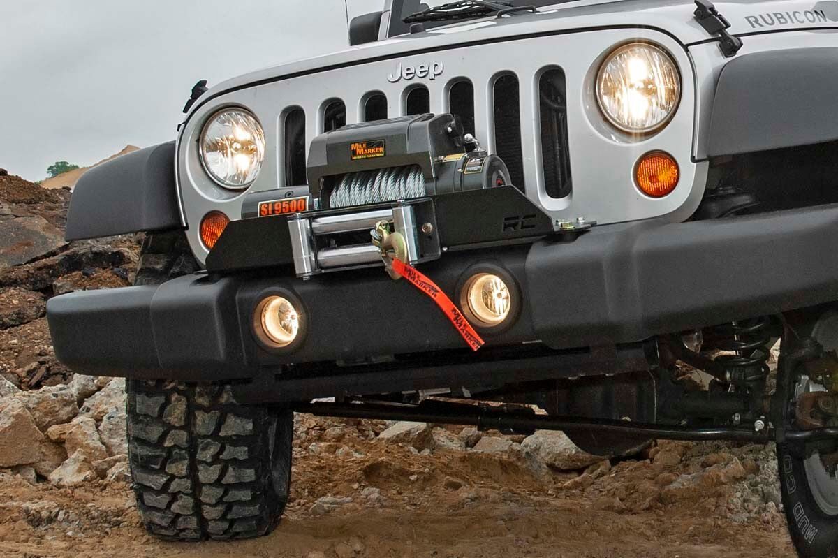 Winch Mount Plate | Factory Bmpr | D-Rings | Jeep Wrangler JK/Wrangler Unlimited (07-18)