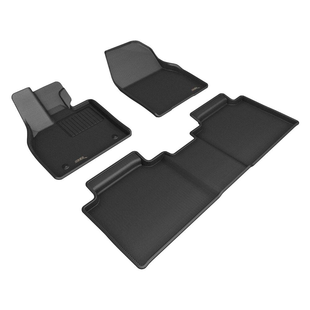 3D MAXider 19-23 Subaru Solterra Kagu Black Floor Mat - Row 1/2