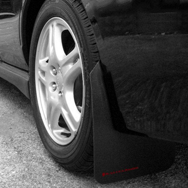 Rally Armor 02-07 Subaru WRX/STI/RS/2.5i (wagons req mod) Basic Black Mud Flap w/ Red Logo