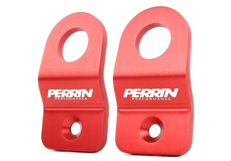 Perrin 08-21 Subaru WRX Red Upper Radiator Bracket Set - PSP-ENG-521RD