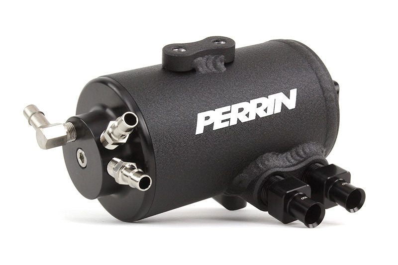 Perrin 02-24 Subaru WRX/ 04-21 STi with FMIC Black Air Oil Separator - PSP-ENG-607BK