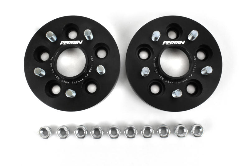 Perrin Subaru 5x100 25mm Wheel Spacers (One Pair) - PSP-WHL-026BK