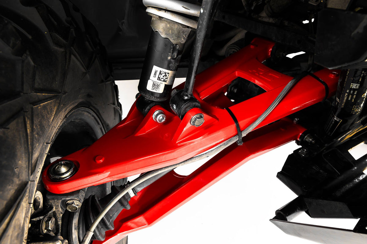 Red Forged Alum High Clearance 2&quot; Fwd Offset Control Arms w/Ball Joints | Polaris Ranger 1000XP