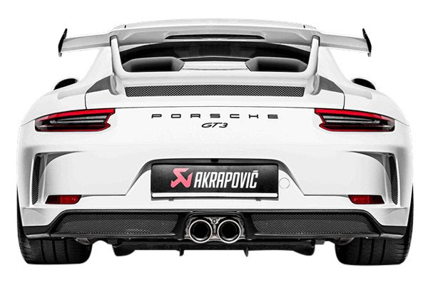 Akrapovic 2018 Porsche 911 GT3 (991.2) Slip-On Race Line (Titanium) w/Tips &amp; Carbon Fiber Diffuser