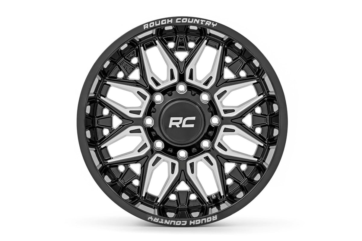 Rough Country 86 Series Wheel | One-Piece | Gloss Black | 20x10 | 6x5.5 | -18mm