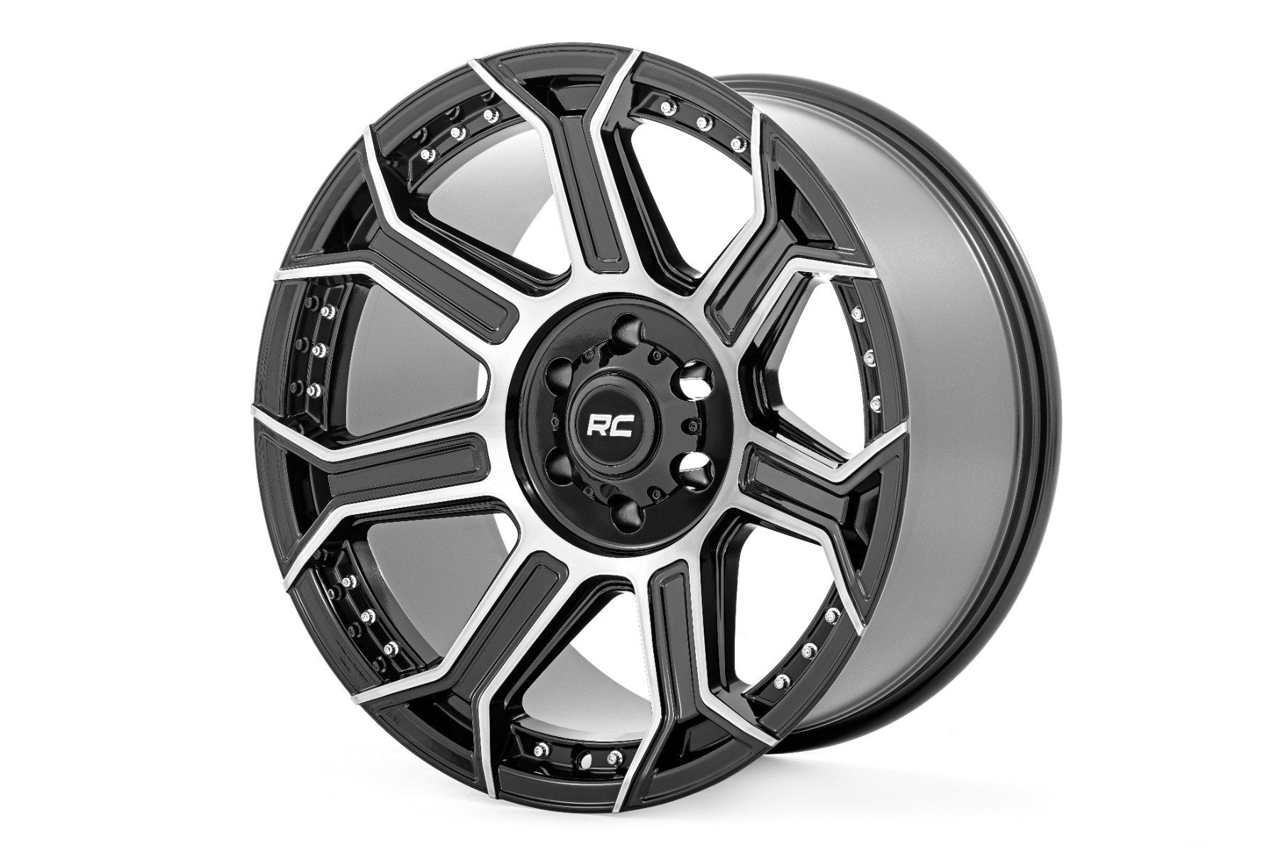 Rough Country 89 Series Wheel | One-Piece | Black Machined Gun Metal | 20x10 | 6x5.5 | -18mm