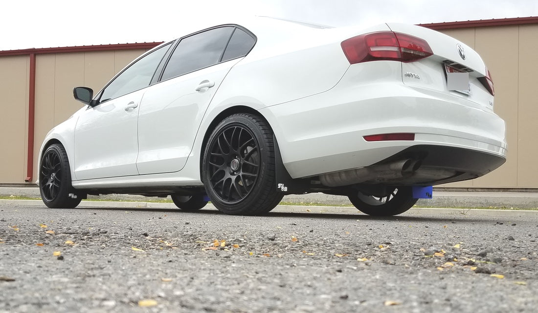 Rokblokz Original length in Black w/White logo Installed on 2015 Jetta