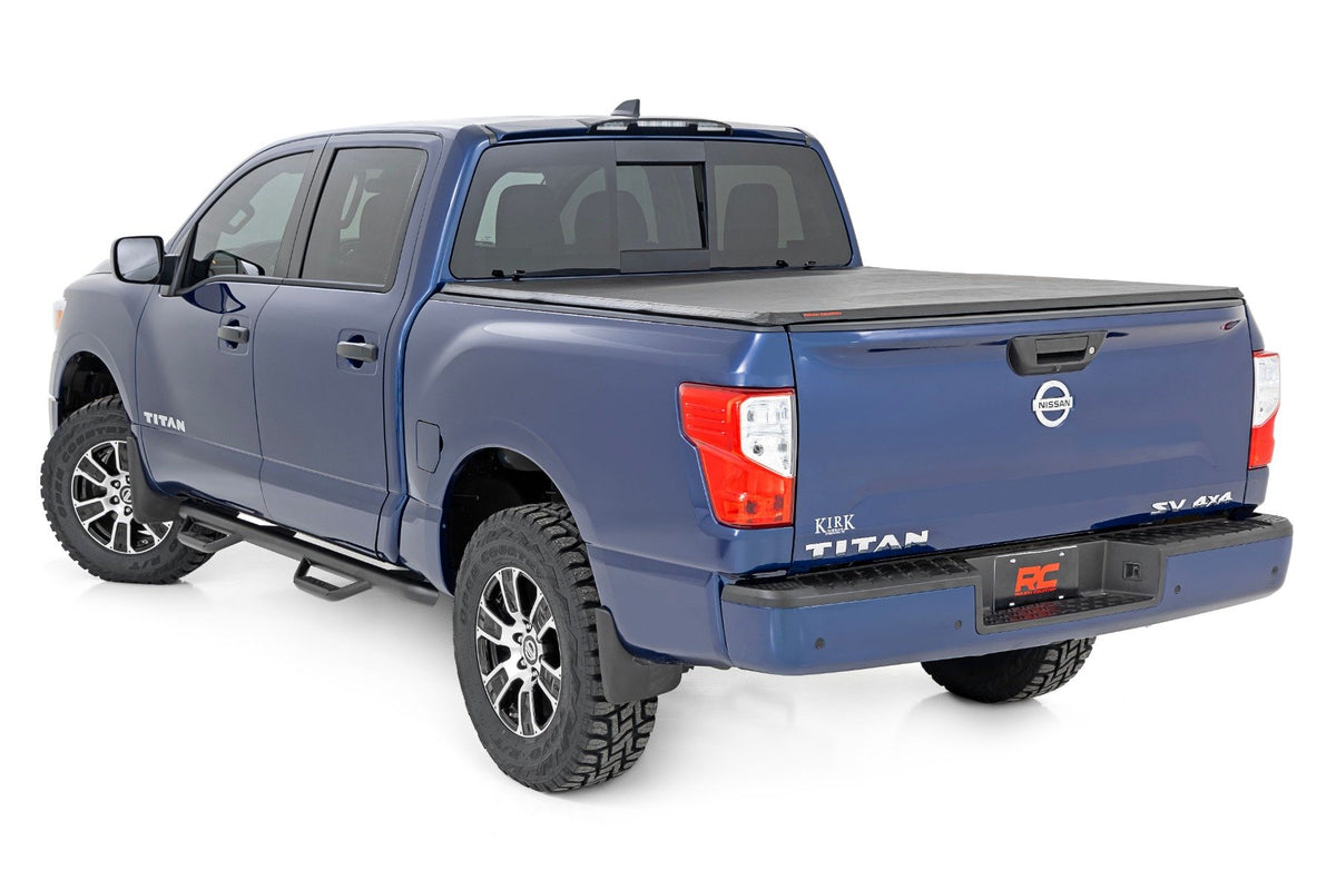 Soft Tri-Fold Bed Cover | 5&#39;7&quot; Bed | No Utl Trk | Nissan Titan (17-23)