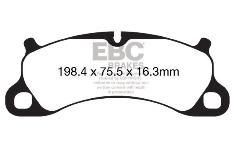 EBC 12-15 Porsche 911 (991) (Cast Iron Rotor only) 3.8 Carrera S Redstuff Front Brake Pads - DP32144C