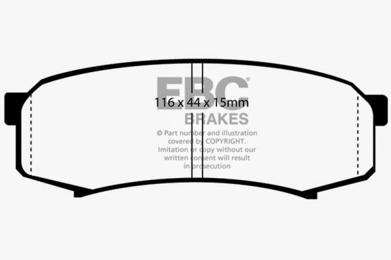 EBC 10+ Lexus GX460 4.6 Ultimax2 Rear Brake Pads - UD606