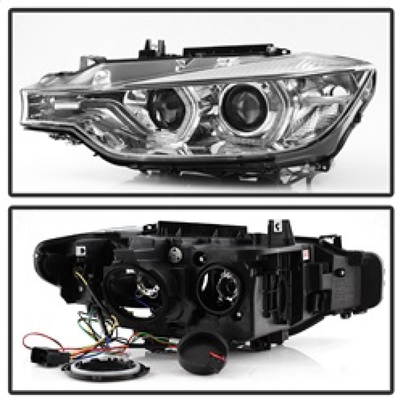 Spyder 12-14 BMW F30 3 Series 4DR Projector Headlights - LED DRL - Chrome (PRO-YD-BMWF3012-DRL-C)