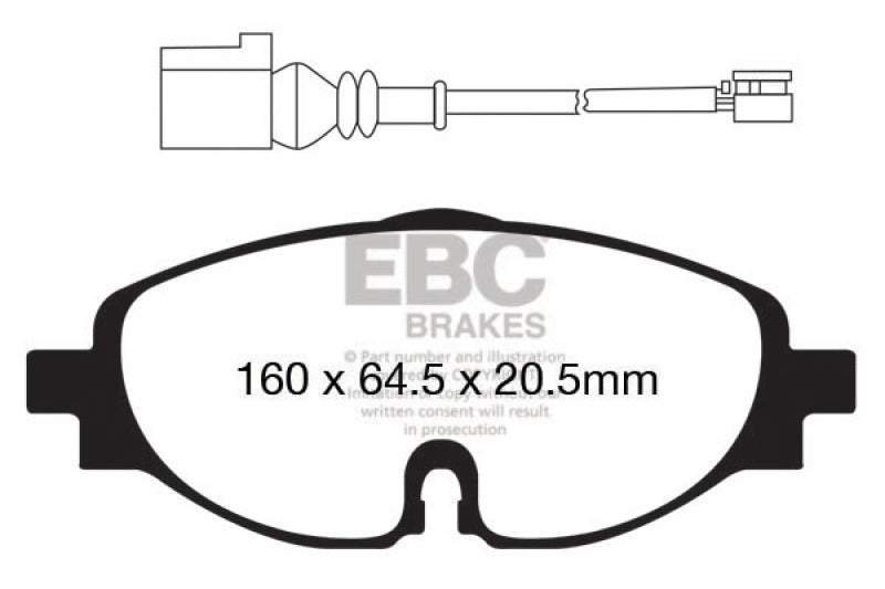 EBC 14+ Audi A3 1.8 Turbo Greenstuff Front Brake Pads - DP22150