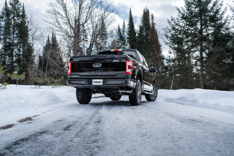 MBRP 2021+ F-150 2.7L/ 3.5L Ecoboost, 5.0L Single Side 3in T304 Catback Exhaust - S5211304