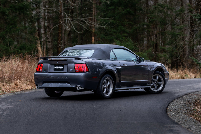 MBRP 99-04 Ford Mustang GT/Mach 1 2.5in Dual Split Rear AL Catback Exhaust w/ 3.5in Dual Wall Tips - S7221AL