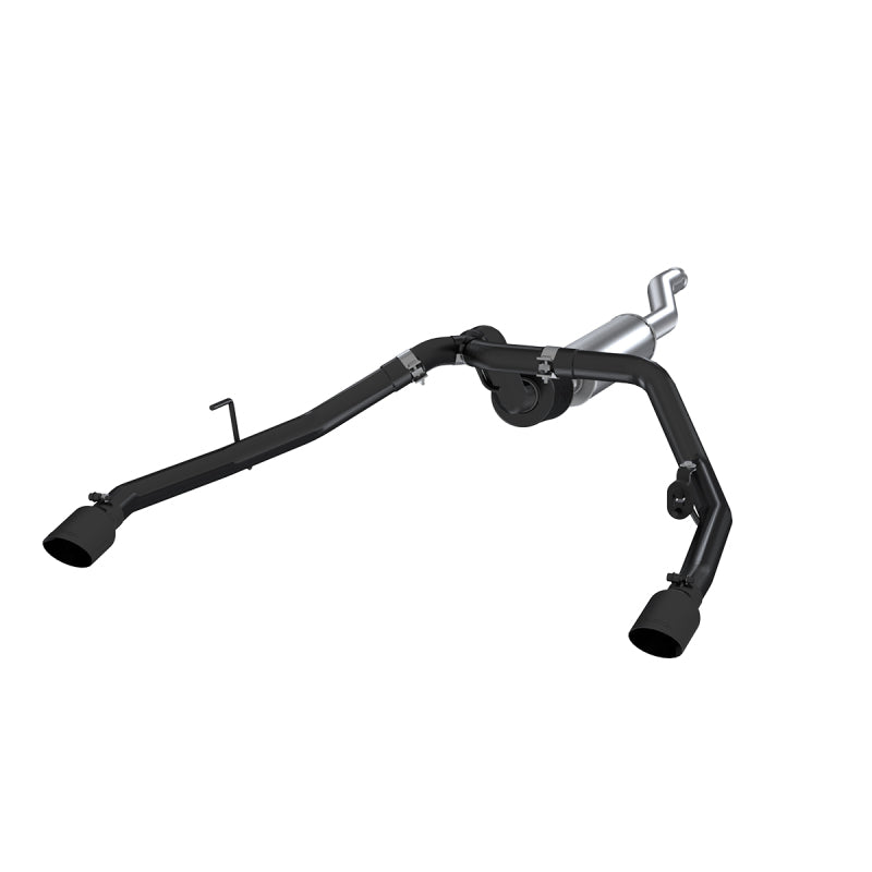 MBRP 2020 Jeep Gladiator 3.6L 2.5in Dual Rear Exit Cat Back Exhaust Black Coated - S5538BLK