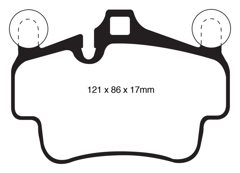 EBC 07-08 Porsche 911 (997) (Cast Iron Rotor only) 3.6 Carrera 2 Redstuff Front Brake Pads - DP32029C