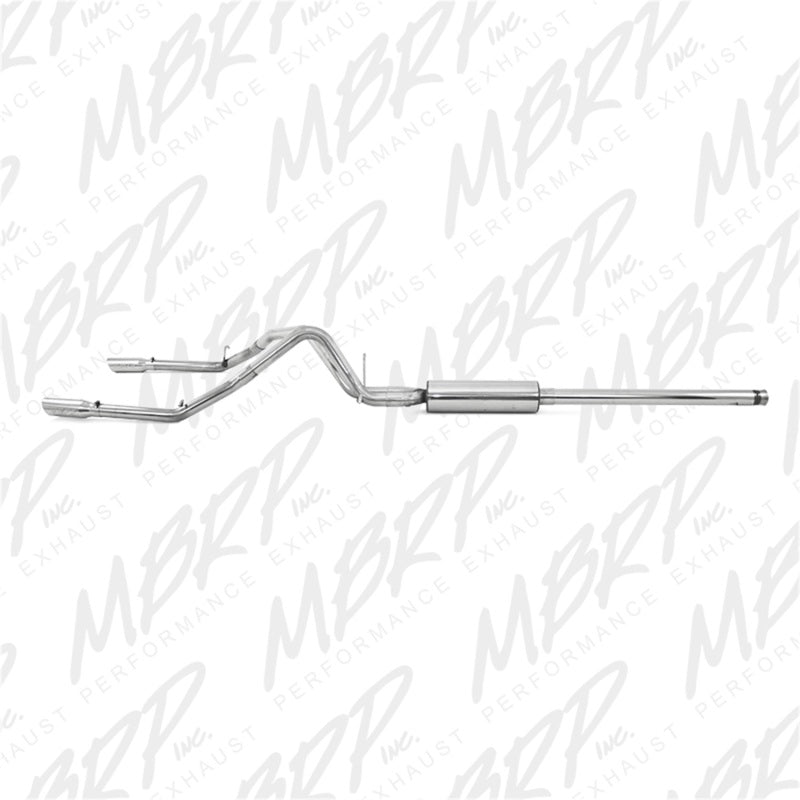 MBRP 14 Chevy/GMC 1500 Silverado/Sierra 4.3L V6/5.3L V8 Dual Split Rear T409 3in Cat Back Exhaust - S5084409