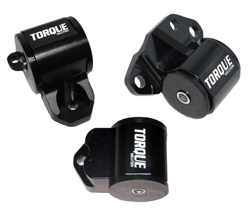 Torque Solution 3pc Billet Engine Mount Kit (3 Bolt): 92-95 Honda Civic/94-01 Integra/93-97 Del Sol - TS-HA-134