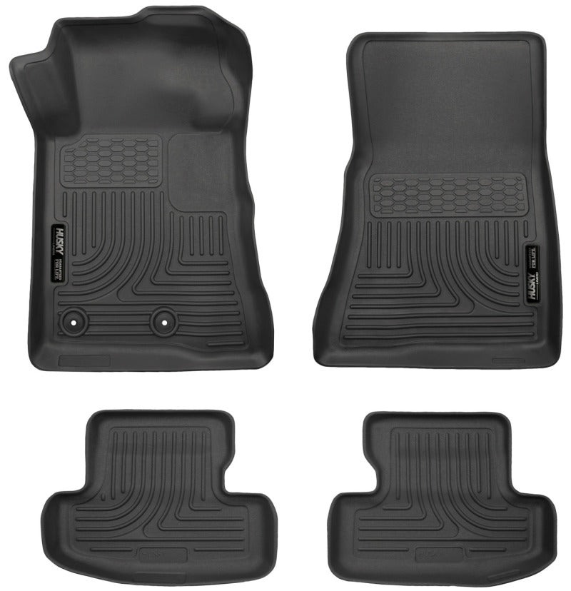 Husky Liners 15-22 Ford Mustang WeatherBeater Black Front &amp; Second Seat Floor Liner