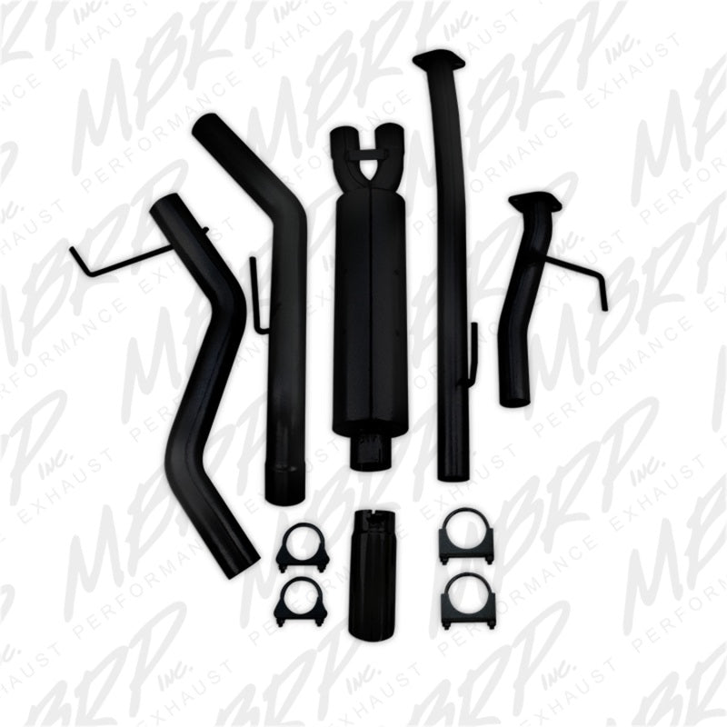 MBRP 2009-2014 Toyota Tundra 5.7L EC-Std. &amp; SB/CC-SB 3in Cat-Back Single Side AL - Black - S5314BLK