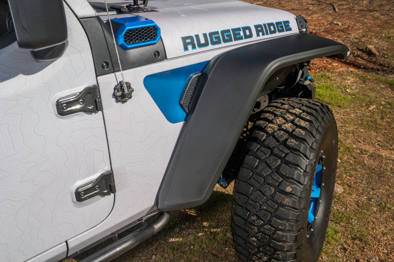 Rugged Ridge Max Terrain Fender Flare Set F &amp; R 18-22 Jeep Wrangler JL