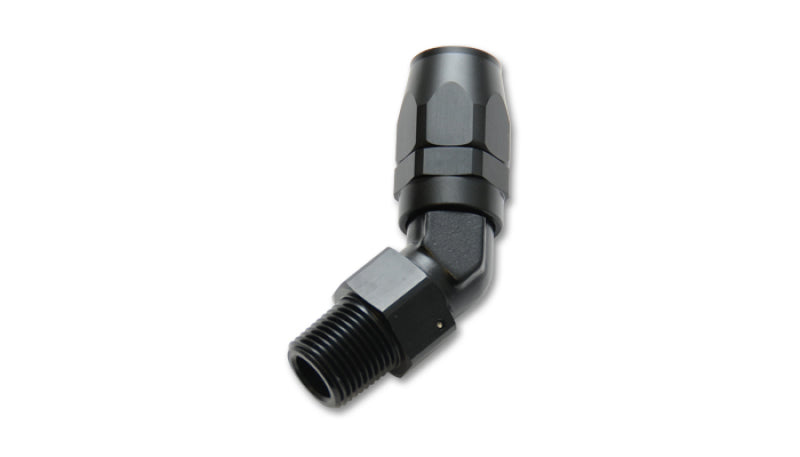 Vibrant -10AN Male NPT 45Degree Hose End Fitting - 1/2 NPT - 26407