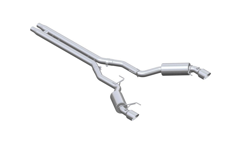 MBRP 15-17 Ford Mustang GT 5.0 3in Cat Back Dual Split Rear Race Version 4.5in Tips - Aluminized - S7278AL