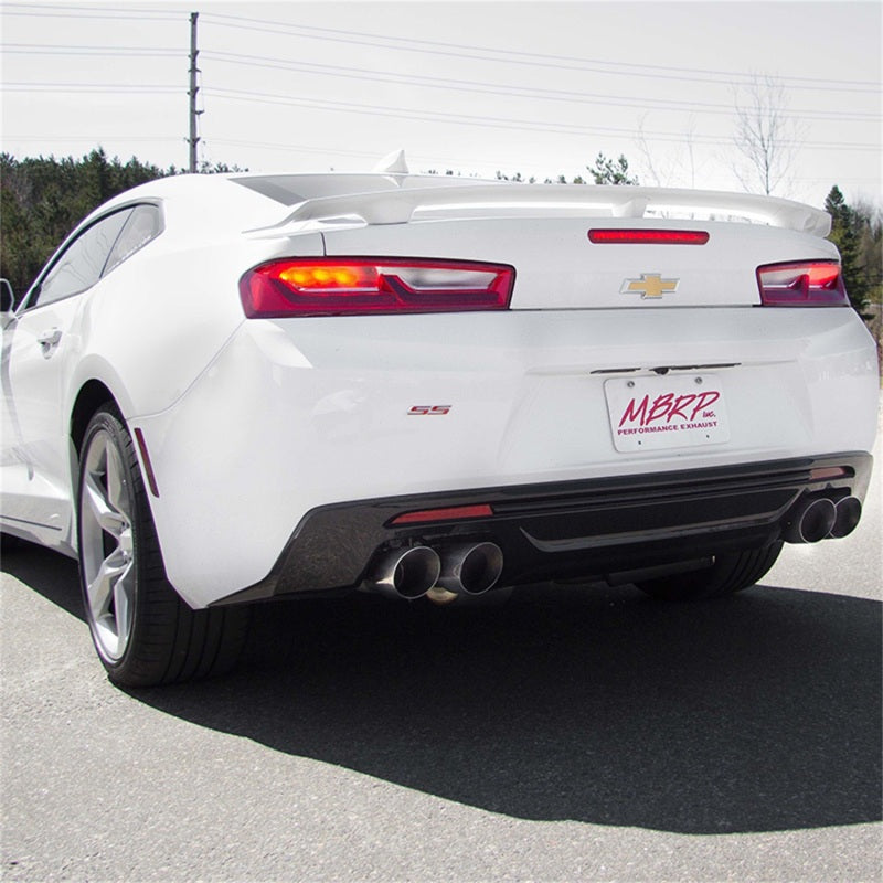 MBRP 2016+ Chevy Camaro SS 6.2L 3in Dual Cat-Back Quad Tip Exhaust Street Version w/ SS T409 Tips - S7032409