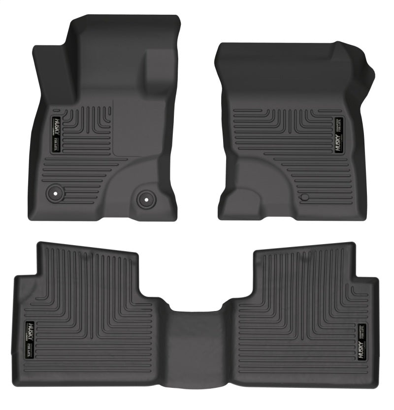 Husky Liners 2022 Ford Maverick(No Fit Hybrid) Weatherbeater Front &amp; 2nd Seat Floor Liners - Black