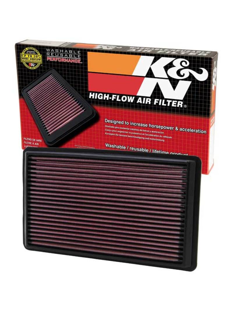 K&amp;N 02-07 WRX/STi Drop In Air Filter 11in O/S Length / 6.563in O/S Width / 1.063in Height