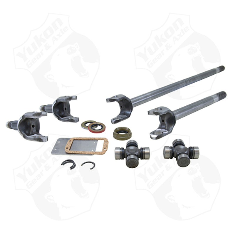 Yukon Gear Front 4340 Chrome-Moly Replacement Axle Kit For Dana 30 (84-01 XJ / 97+ TJ / 87+ YJ