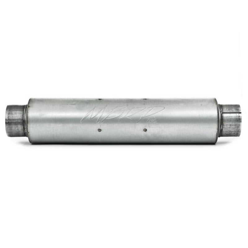 MBRP Universal Quiet Tone Muffler 4in Inlet/Outlet 24in Body 6in Dia 30in Overall Aluminum - M1004A