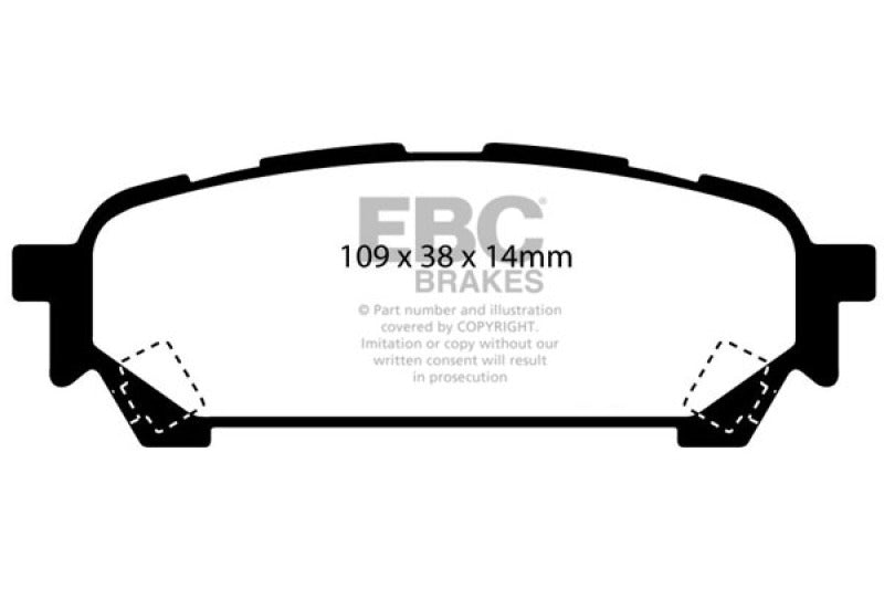 EBC 04-06 Saab 9-2X 2.0 Turbo Ultimax2 Rear Brake Pads - UD1004