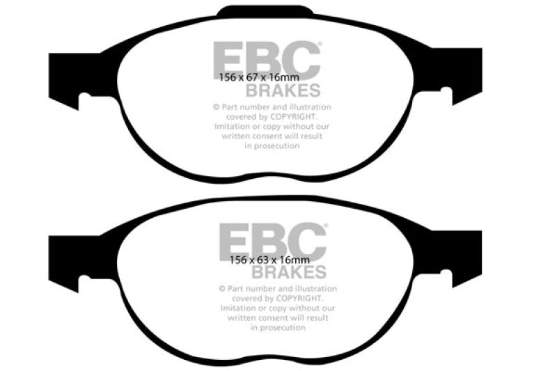 EBC 12+ Ford C-Max 2.0 Hybrid Yellowstuff Front Brake Pads - DP41524R