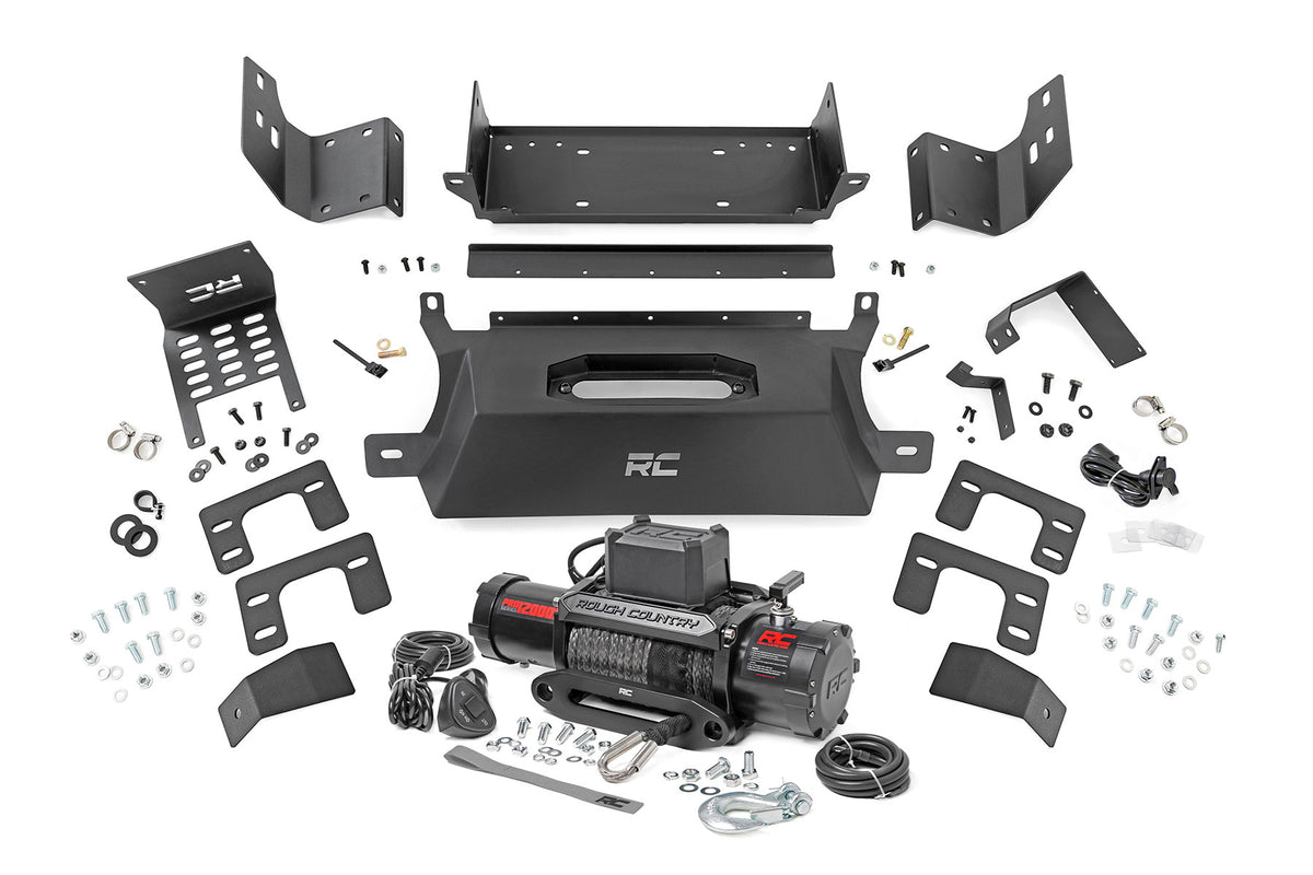 Rough Country - Hidden Winch Mount | 12000S | Ford Bronco 4WD (2021-2023)