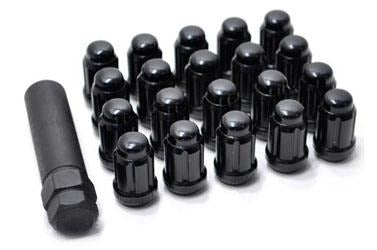 Gorilla Automotive Cone Seat Small Diameter Acorn Lug Nuts - Black