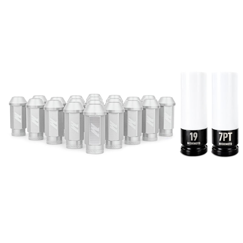 Mishimoto Aluminum Locking Lug Nuts M12x1.5 20pc Set Silver - MMLG-15-20LSL