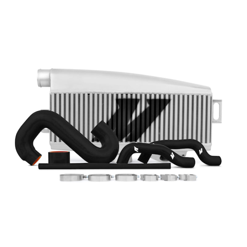 Mishimoto Subaru 02-07 WRX/04-07 STi Top-Mount Intercooler Kit - Powder Coated Silver &amp; Black Hoses - MMTMIC-WRX-01SLBK