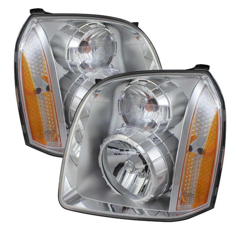 Xtune GMC Yukon Denali 07-14/Yukon Xl Denali 07-14 10-14 Crystal Headlights Chrome HD-JH-GYD07-AM-C