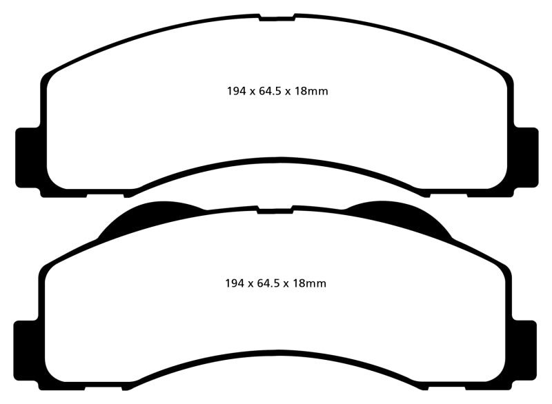 EBC 15+ Ford Expedition 3.5 Twin Turbo 2WD Yellowstuff Front Brake Pads - DP41855R