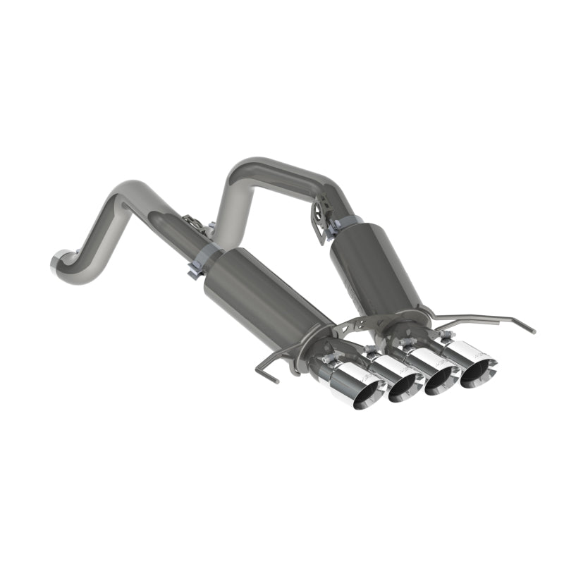 MBRP 14-19 Chevy Corvette V8 6.2L 3in T304 Dual Cat Back w/ 4in Quad Dual Wall Tips - S7030304