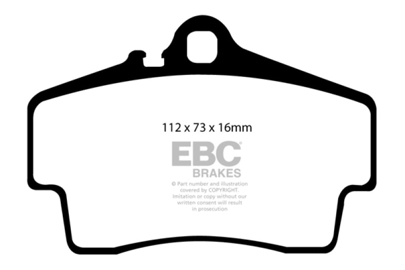 EBC 98-05 Porsche 911 (996) (Cast Iron Rotor only) 3.4 Carrera 2 Redstuff Rear Brake Pads - DP31208C